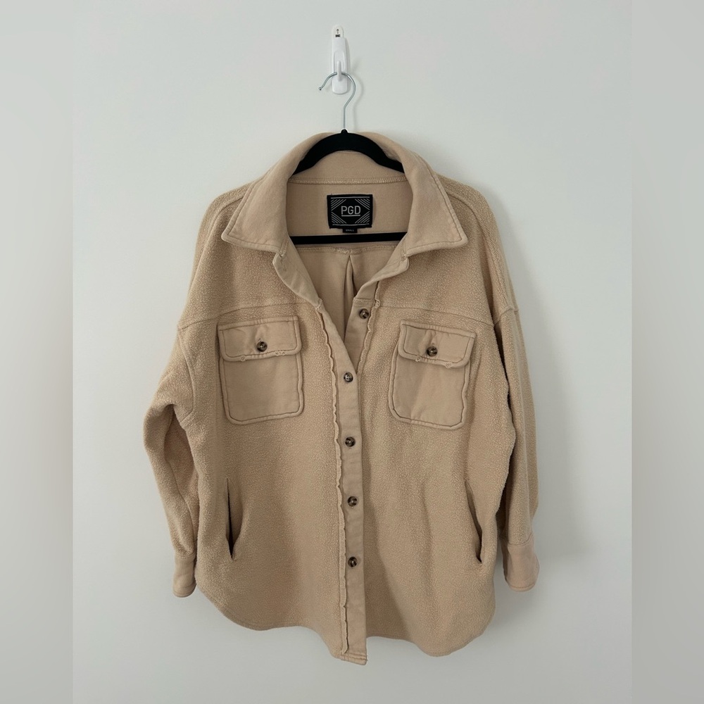 PSD Women's Tan Button-Up Cardigan